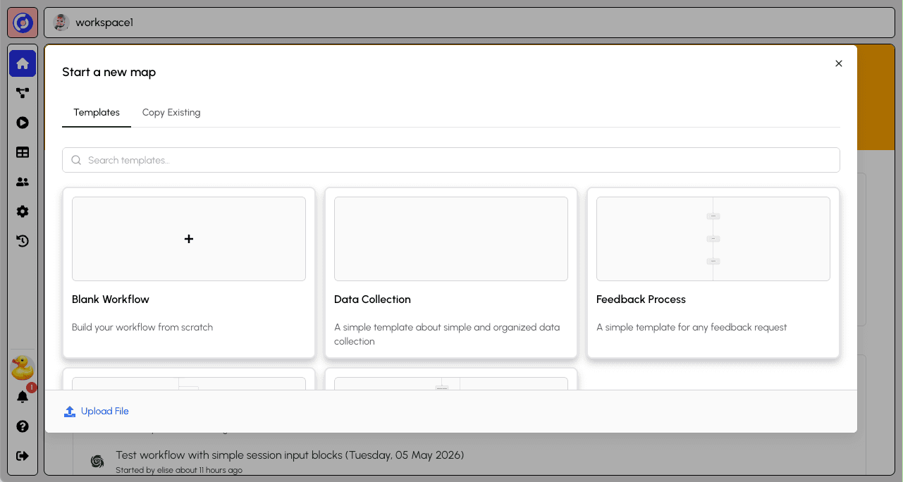 New Workflow Dialog