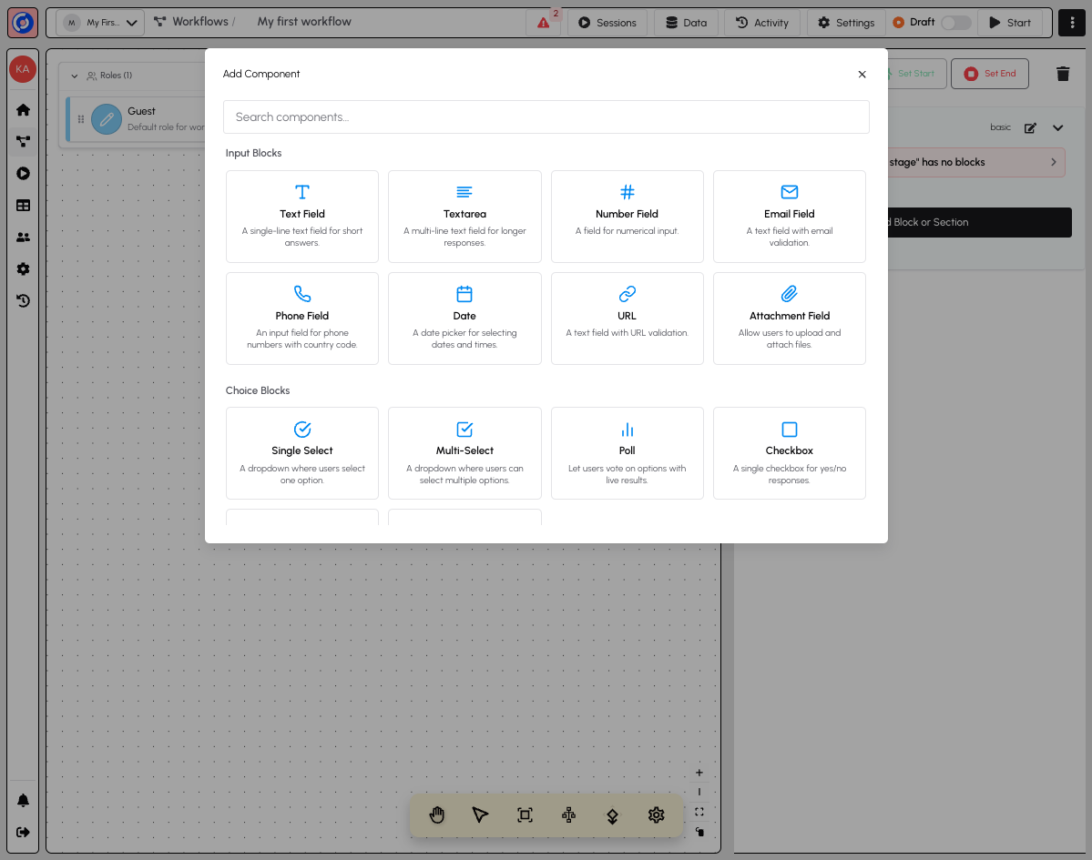 Add Block Dialog