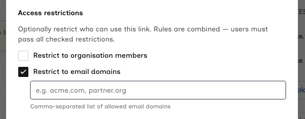 Scope rules checkboxes