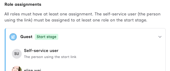 Role assignment cards